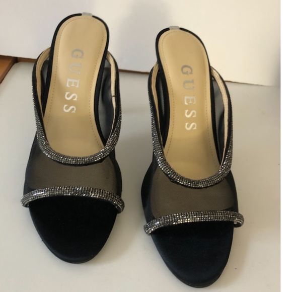 GUESS Mansa Rhinestone Mesh Heels - Picture 8 of 14